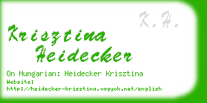 krisztina heidecker business card